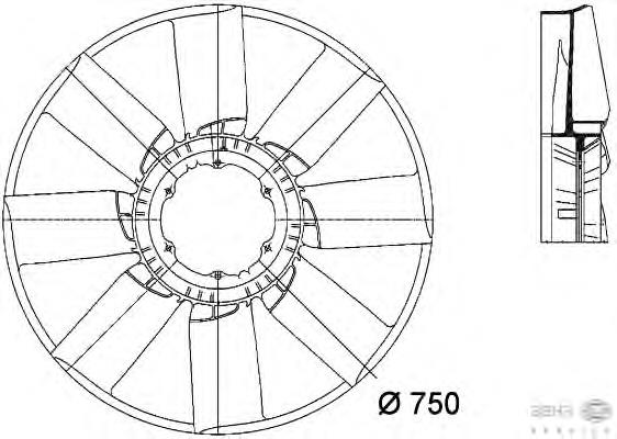 8MV376733261 HELLA rodete ventilador, refrigeración de motor