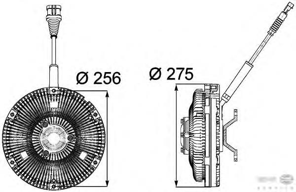 8MV376734211 HELLA Embrague viscoso