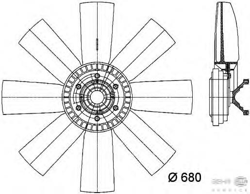 Rodete ventilador, refrigeración de motor CFF432000S Mahle Original