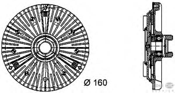 Embrague, ventilador del radiador 777000510 Nissan