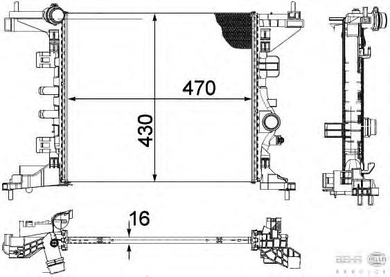 Radiador refrigeración del motor 58477 NRF