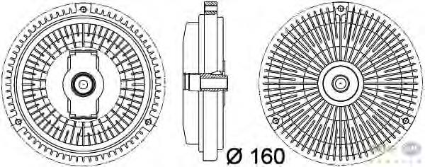 Embrague viscoso de ventilador 2003922 Ssang Yong