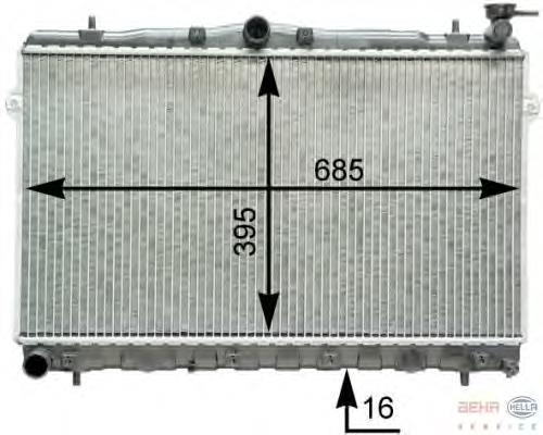 8MK376762081 HELLA radiador