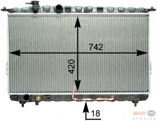 Radiador S2531038055 Hyundai/Kia