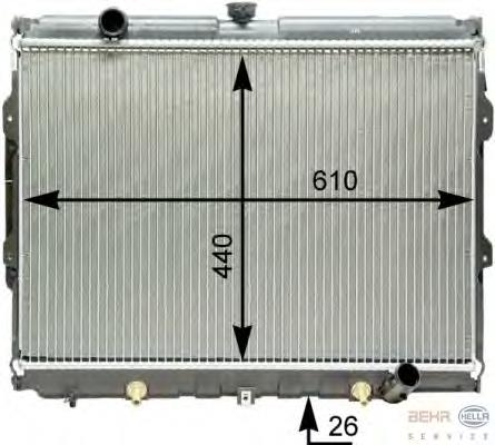 Radiador refrigeración del motor ADG09834 Blue Print