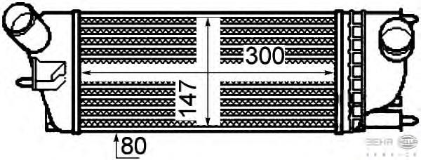 8ML376760721 HELLA radiador de aire de admisión