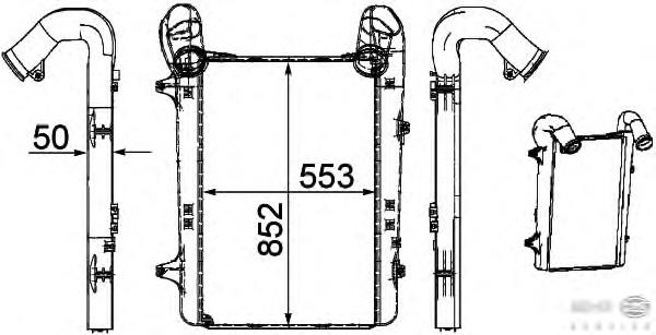 Radiador de aire de admisión 8ML376756101 HELLA