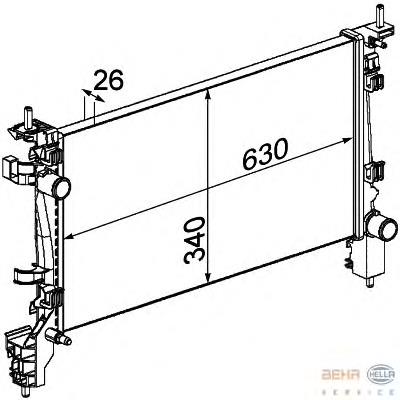 8MK376754711 HELLA radiador