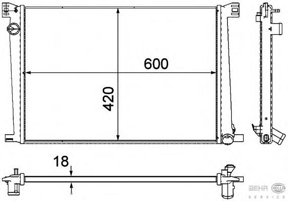 8MK376754591 HELLA radiador