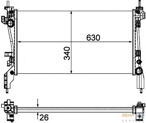 8MK376754581 HELLA radiador