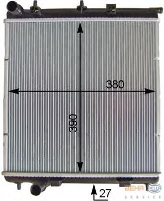 8MK376754471 HELLA radiador refrigeración del motor