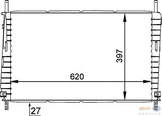 Radiador refrigeración del motor 8MK376755301 HELLA