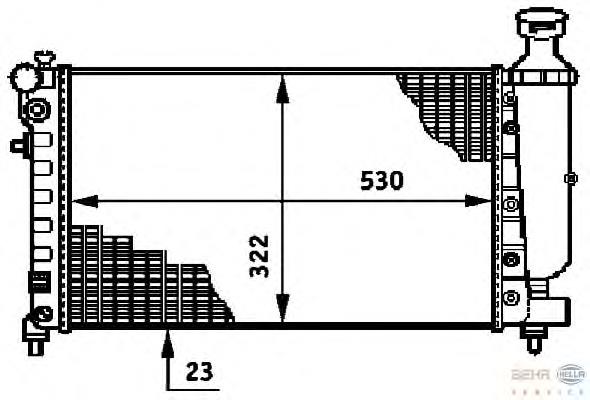 8MK376719791 HELLA radiador