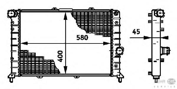 0046753255 Fiat/Alfa/Lancia radiador refrigeración del motor