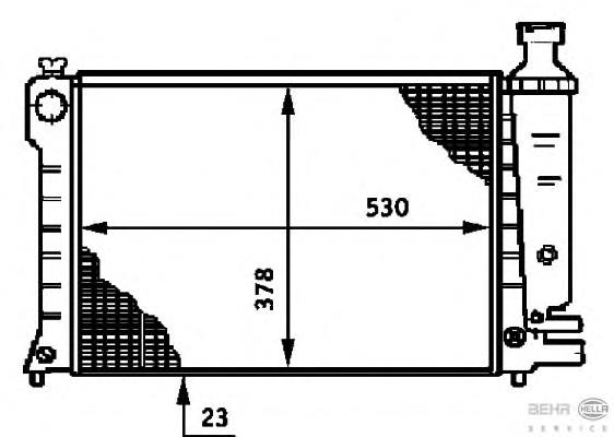 Radiador refrigeración del motor 8MK376719411 HELLA