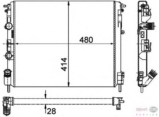 8MK376719671 HELLA Refrigeración del motor