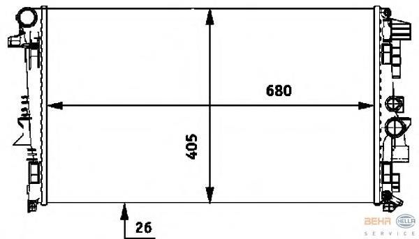 Radiador 8MK376719741 HELLA
