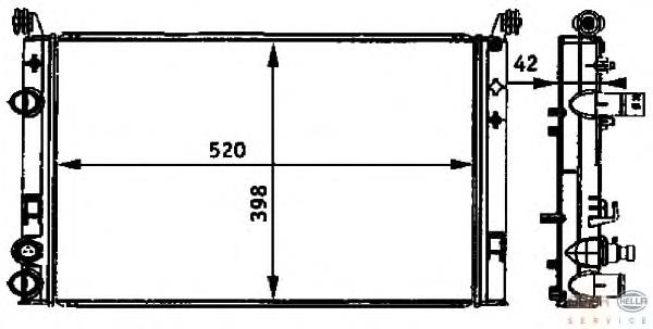 Radiador refrigeración del motor 58656 NRF