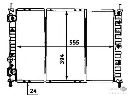 8MK376718211 HELLA radiador