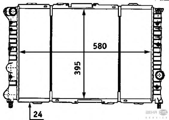 8MK376718111 HELLA radiador refrigeración del motor