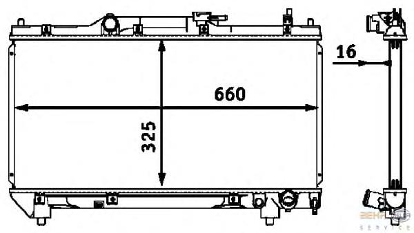 8MK376718481 HELLA radiador refrigeración del motor