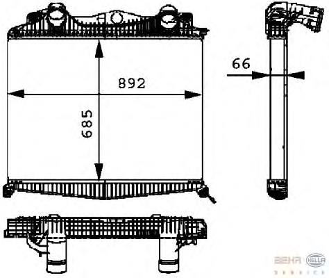 Radiador de aire de admisión 8ML376724221 HELLA