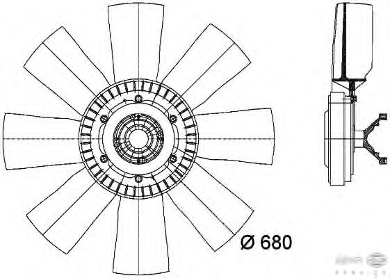 Embrague, ventilador del radiador 7083129 Cojali