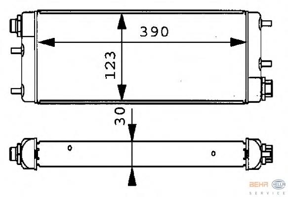 8MO376725761 HELLA radiador enfriador de la transmision/caja de cambios