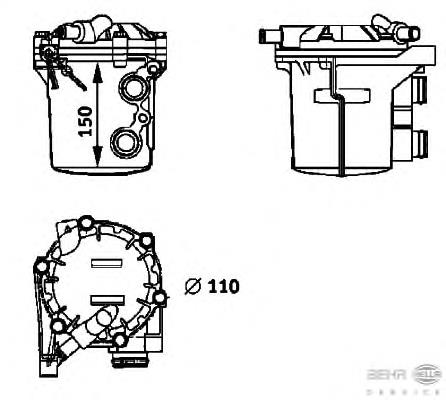 Radiador de aceite A1111800065 Mercedes