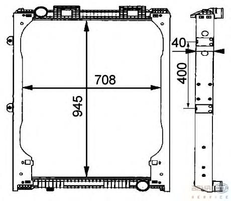 8MK376721481 HELLA radiador refrigeración del motor