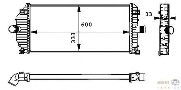 8ML376723101 HELLA radiador de aire de admisión