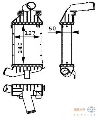 8ML376723121 HELLA radiador de aire de admisión