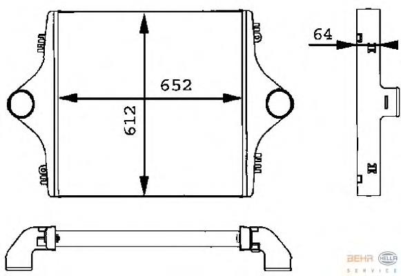 8ML376723741 HELLA radiador de aire de admisión