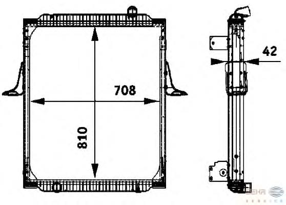 Radiador refrigeración del motor 635208 Diesel Technic