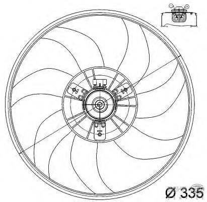 8EW351039751 HELLA ventilador (rodete +motor refrigeración del motor con electromotor derecho)