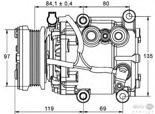 Compresor de ac HELLA 8FK351113401