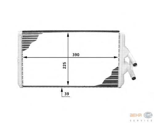 Radiador de calefacción 8FH351312381 HELLA