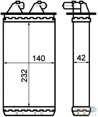 8FH351313201 HELLA radiador de calefacción