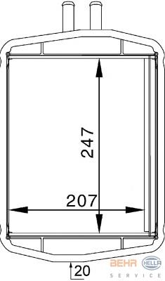 Radiador de calefacción 8FH351313241 HELLA