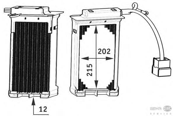 8FH351311251 HELLA calentador electrico para sistema de calefaccion interior