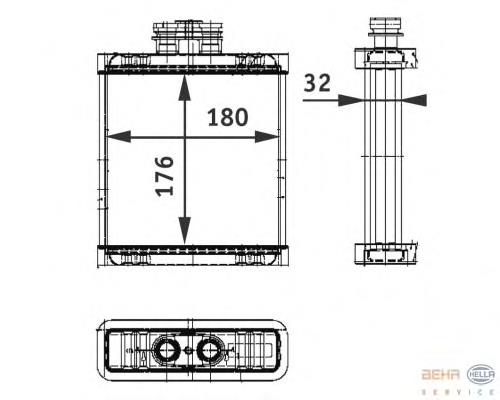 Radiador calefacción 8FH351311111 HELLA