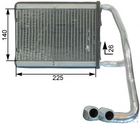 8FH351315301 HELLA radiador de calefacción