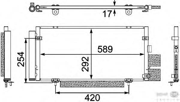 8FC351304121 HELLA condensador aire acondicionado