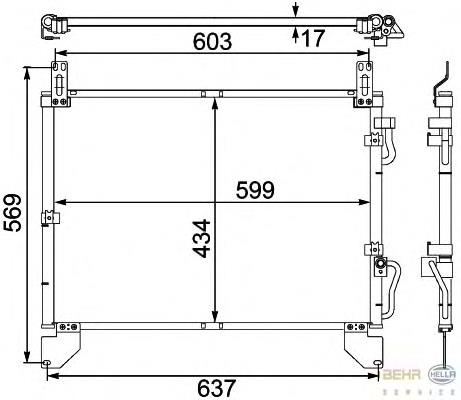 Condensador aire acondicionado 8FC351304151 HELLA