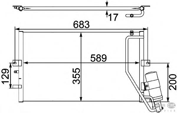 8FC351304131 HELLA condensador aire acondicionado