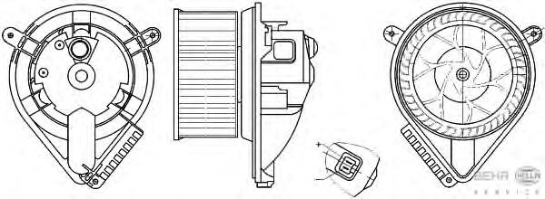 8EW351304041 HELLA motor eléctrico, ventilador habitáculo