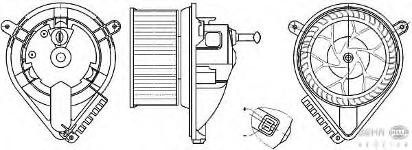 Ventilador habitáculo 8EW351304021 HELLA