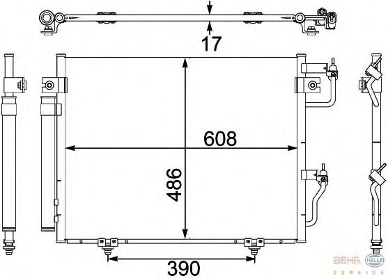 8FC351304081 HELLA condensador aire acondicionado