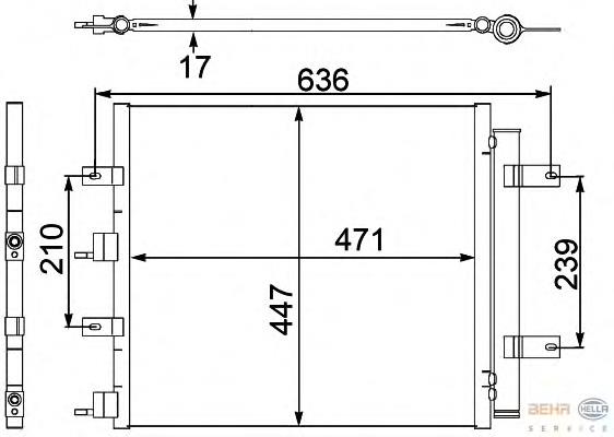 8FC351304181 HELLA condensador aire acondicionado