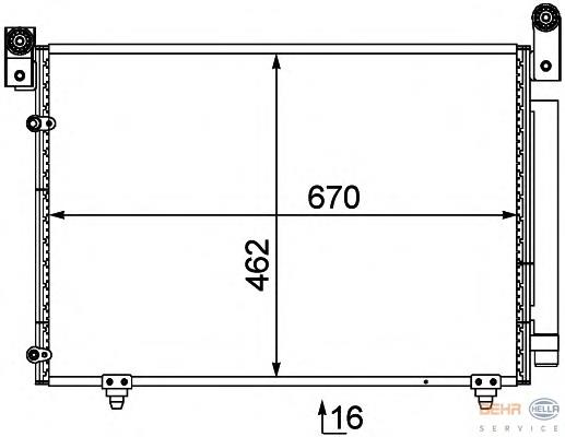 8FC351303741 HELLA condensador aire acondicionado